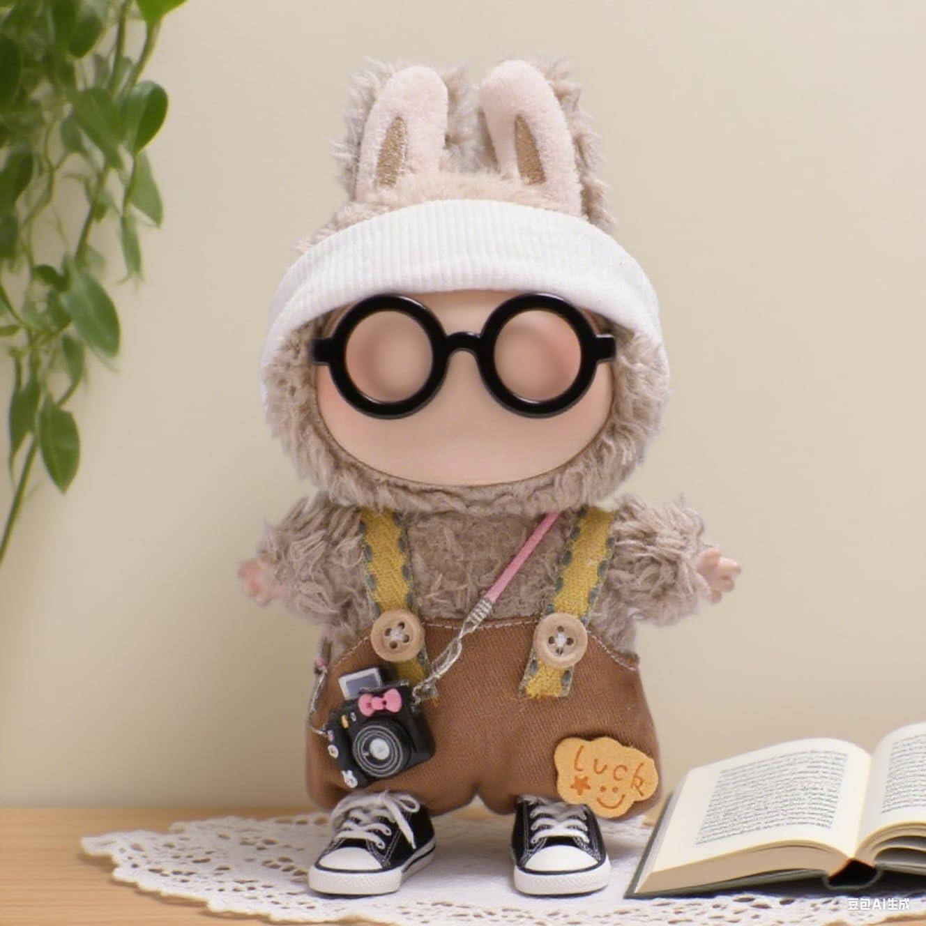 Juego de Accesorios para Muñecas Labubu - Gafas, Cámara y Zapatos