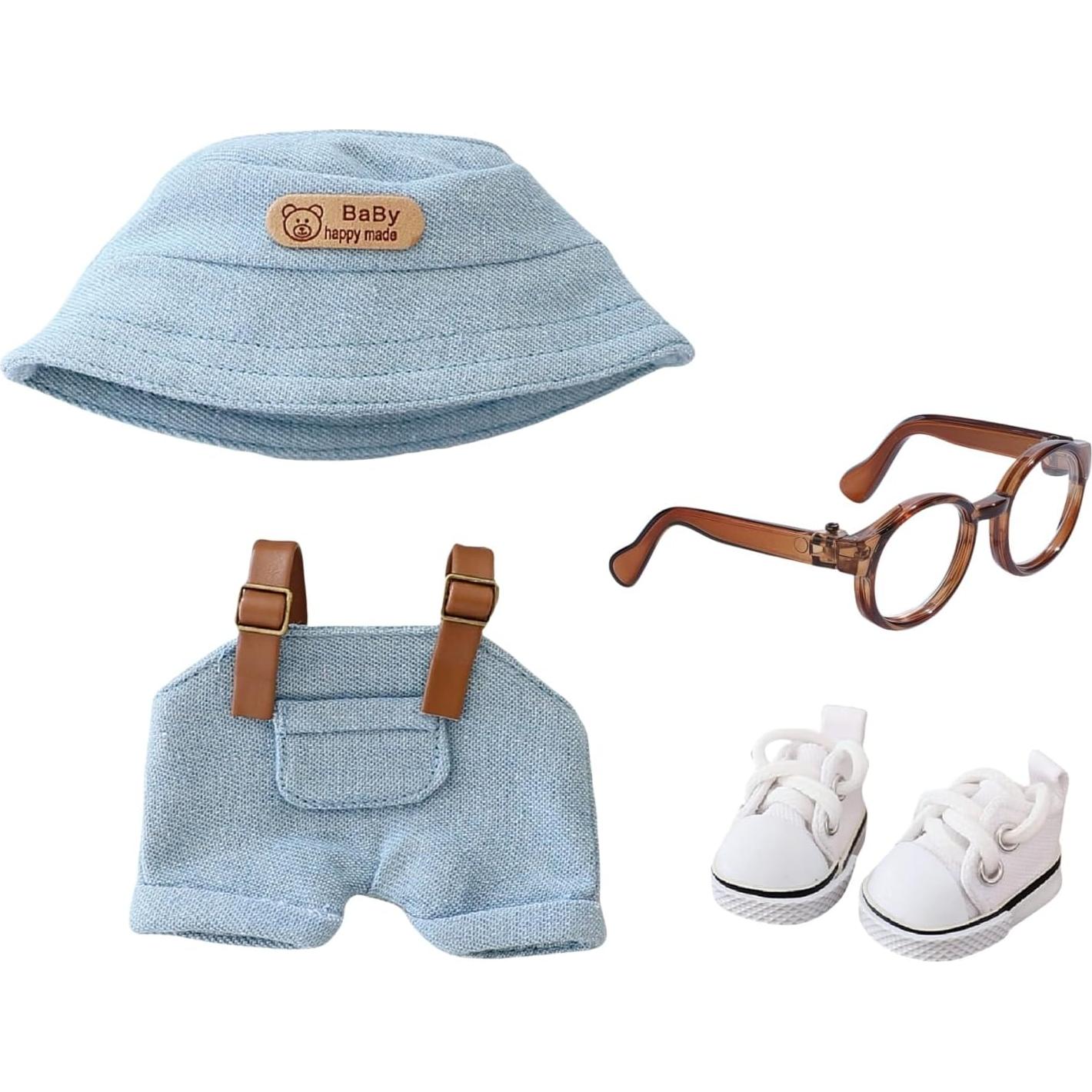 Conjunto de Ropa para Muñecas 17cm TOU-BEGUIN 4 Piezas Azul