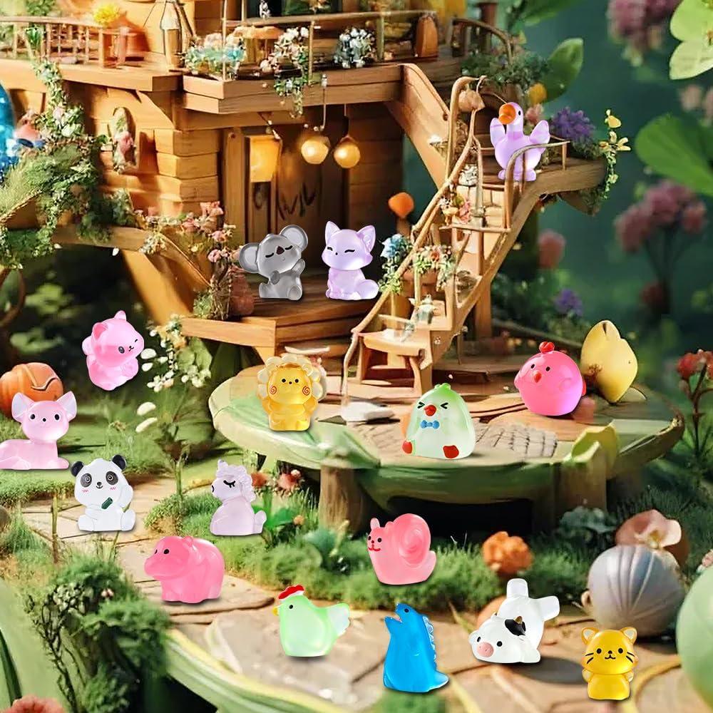 Figuras Miniatura Luminosa DIYDEC 60pcs Animales Brillantes