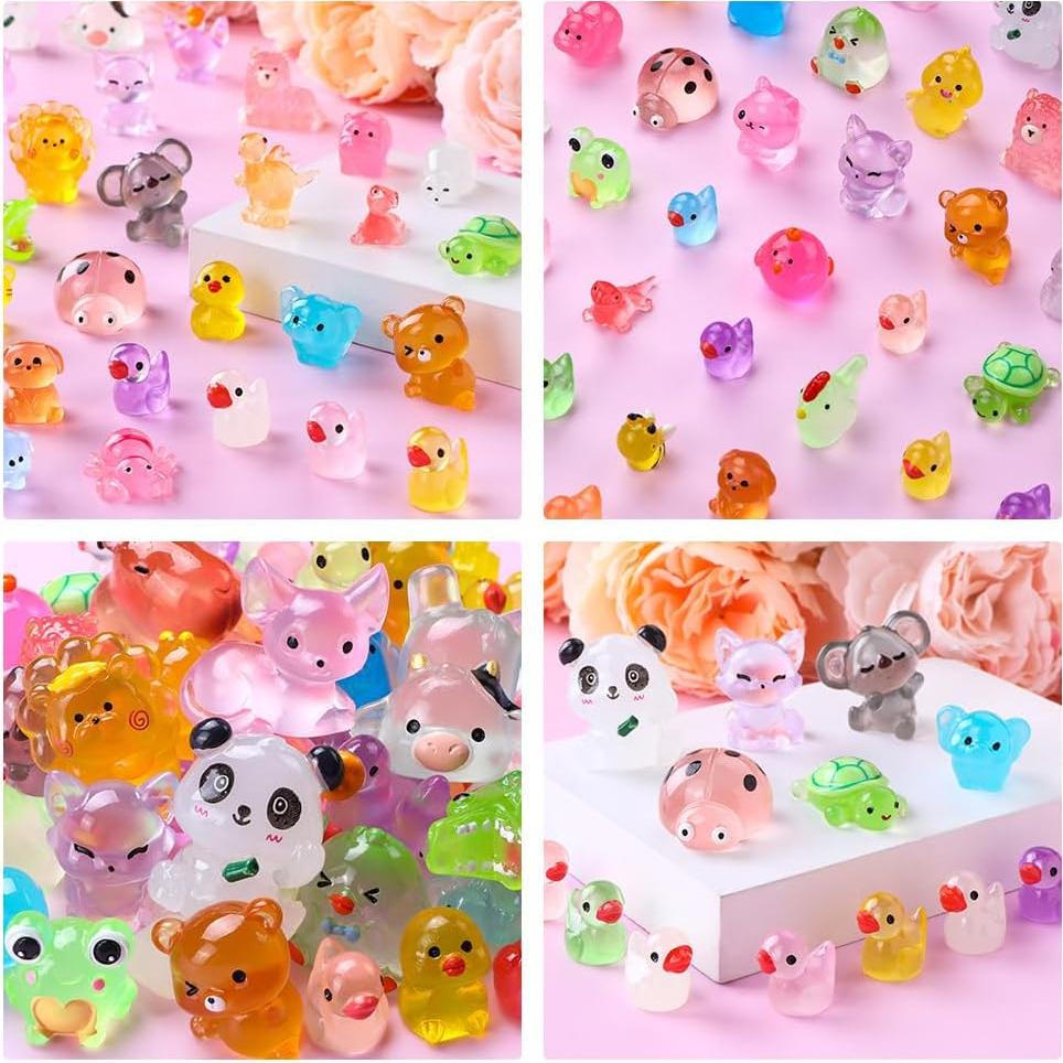 Figuras Miniatura Luminosa DIYDEC 60pcs Animales Brillantes