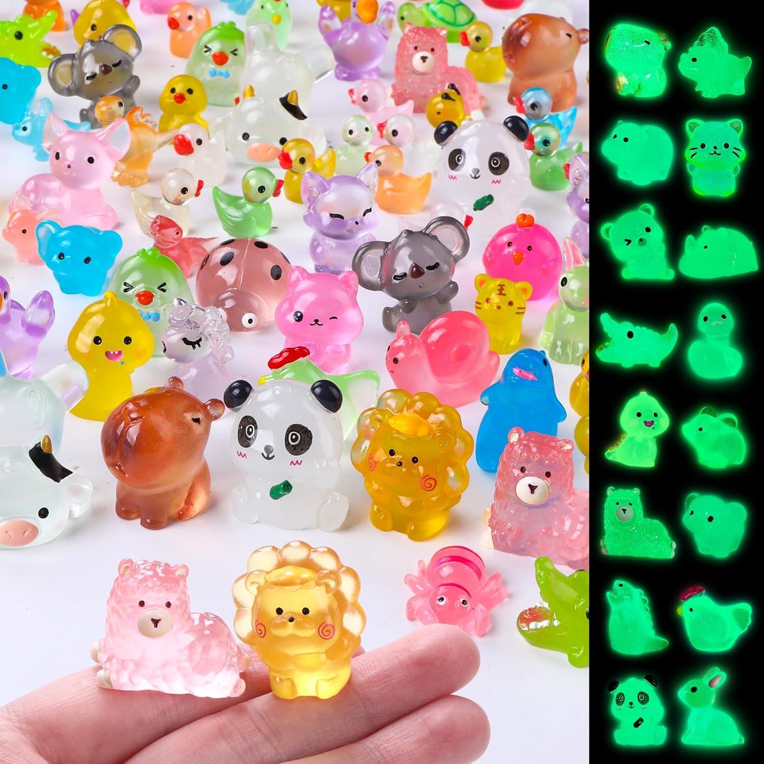 Figuras Miniatura Luminosa DIYDEC 60pcs Animales Brillantes