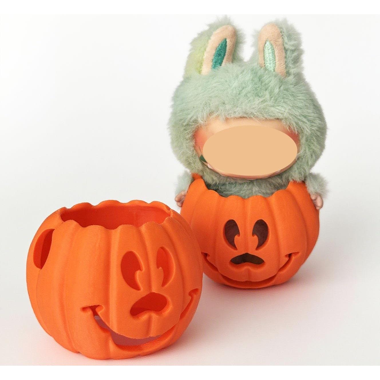 Soporte de Calabaza OUHEER para Figuras Labubu - Decoración Halloween