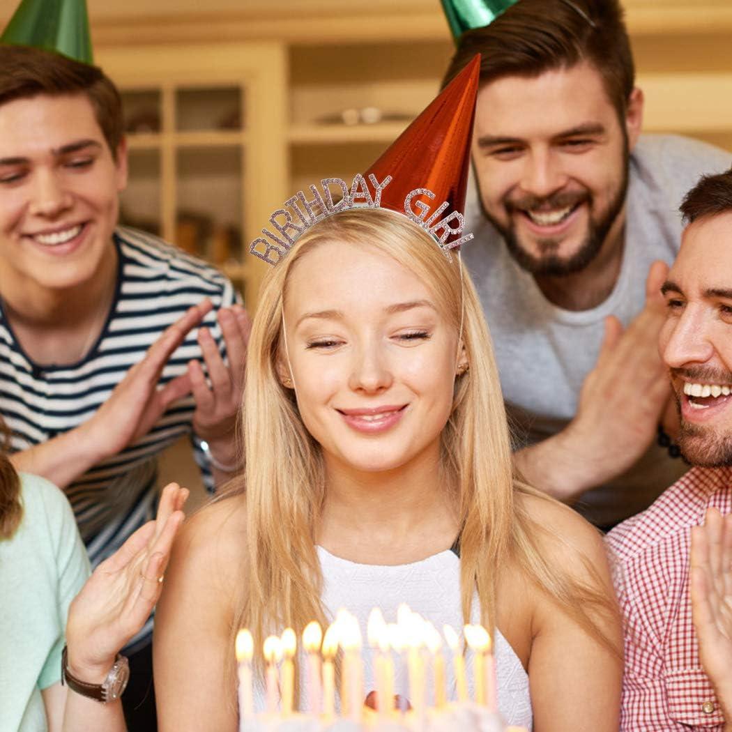 Sash de Cumpleaños Rosa Skyplore con Tiara y Diadema
