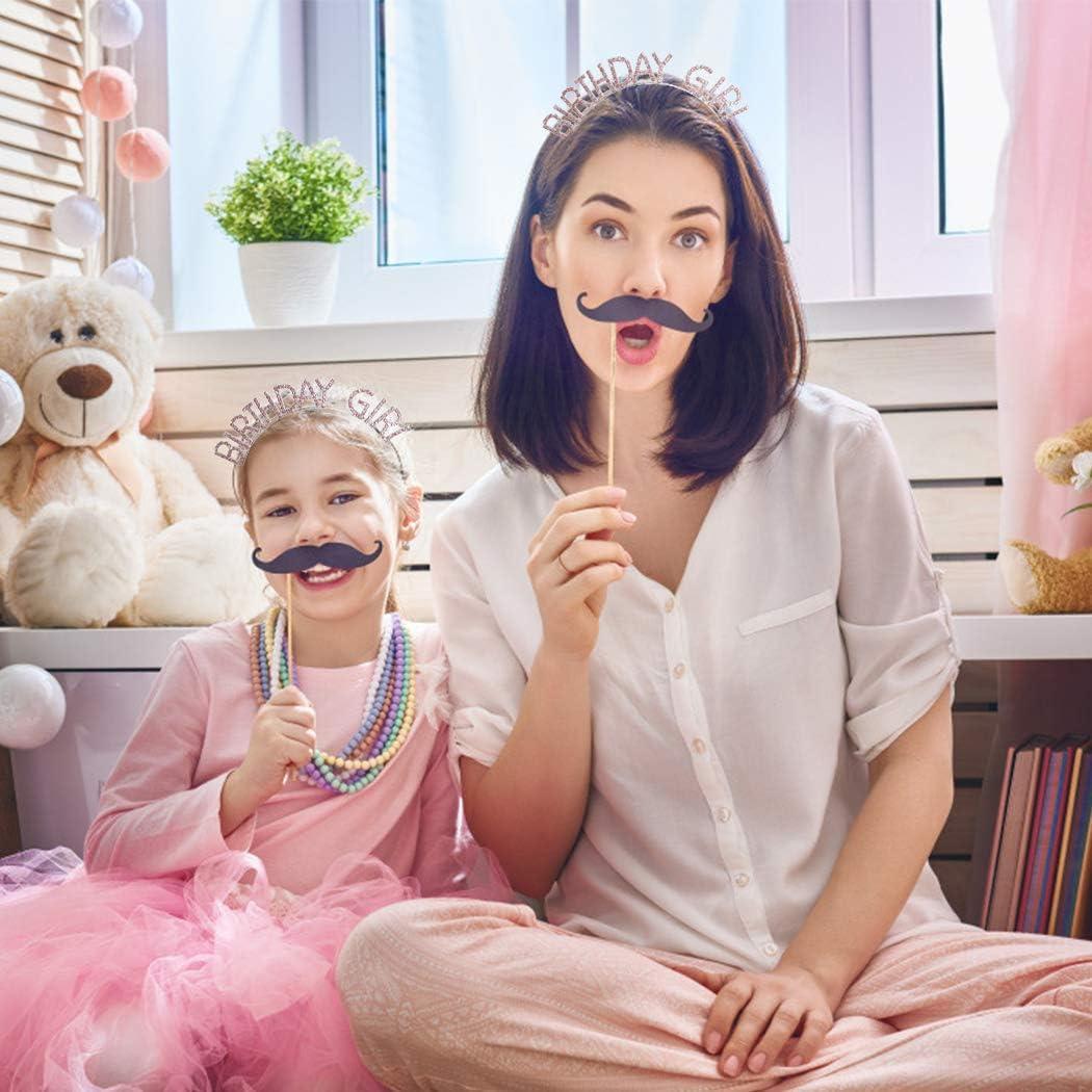 Sash de Cumpleaños Rosa Skyplore con Tiara y Diadema