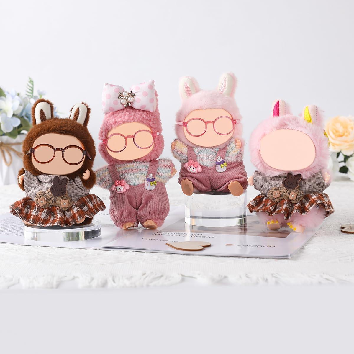 Ropa de Muñeca Rosa ZIVOYCO 17cm con Gafas Clip de Mariposa