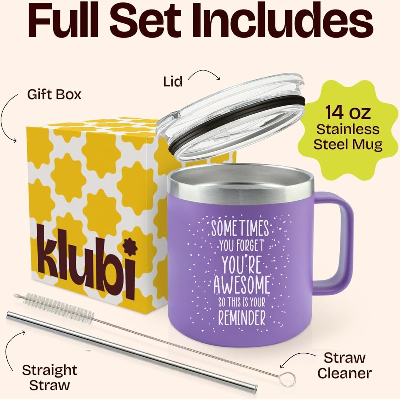 Taza de Café Morada 14oz KLUBI - Regalo Cumpleaños Mujeres