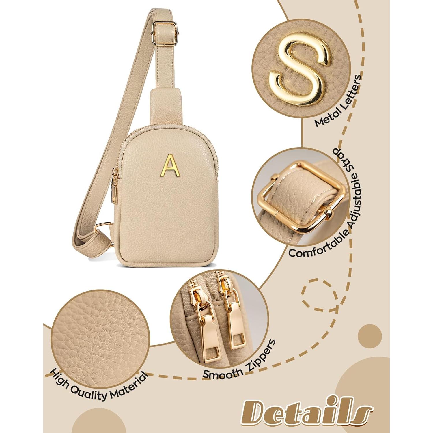 Bolso Cruzado Personalizado Freesya 18x13.5 cm Taupe