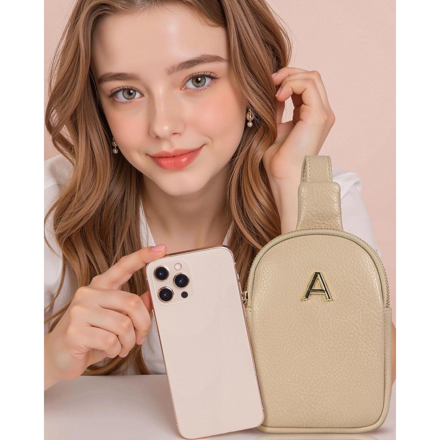 Bolso Cruzado Personalizado Freesya 18x13.5 cm Taupe