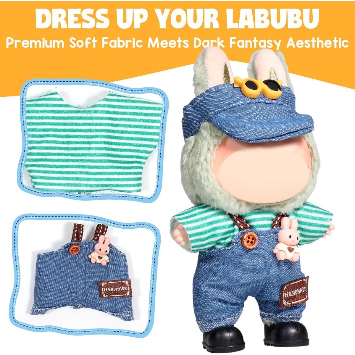 Conjunto de Ropa para Muñeca AICase 17cm - 3 Piezas Denim