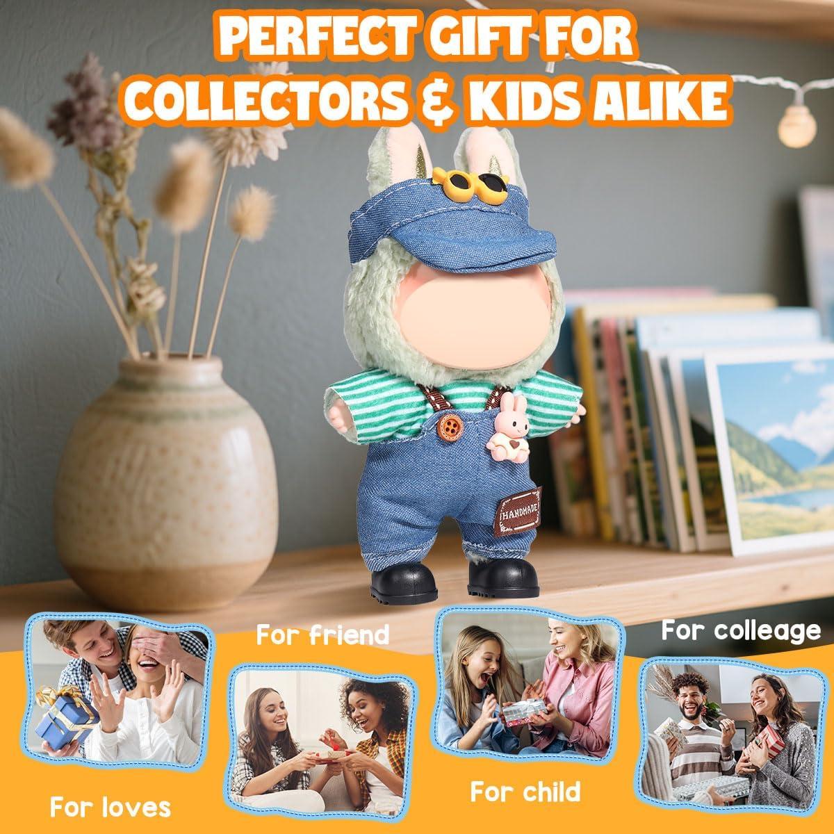 Conjunto de Ropa para Muñeca AICase 17cm - 3 Piezas Denim