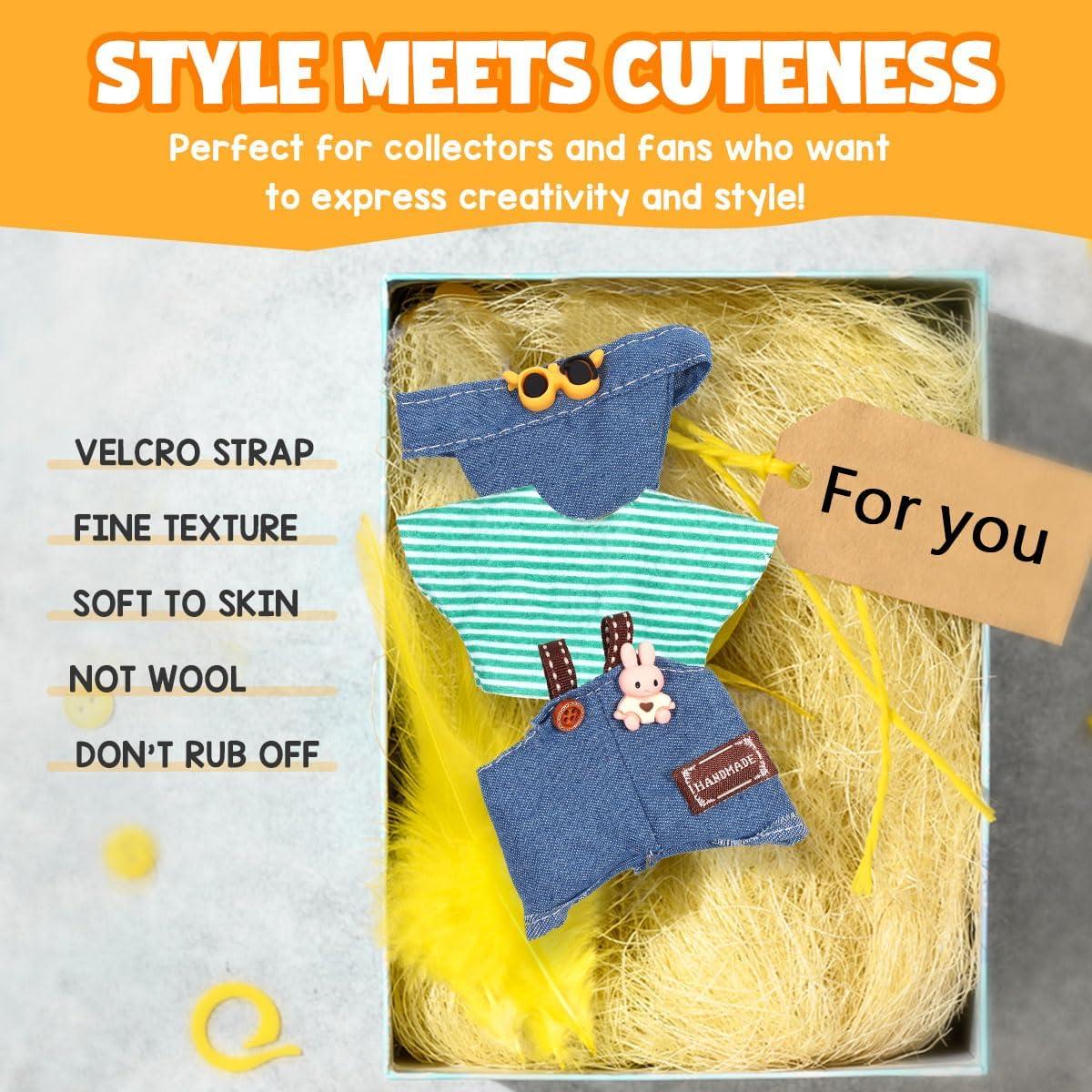 Conjunto de Ropa para Muñeca AICase 17cm - 3 Piezas Denim