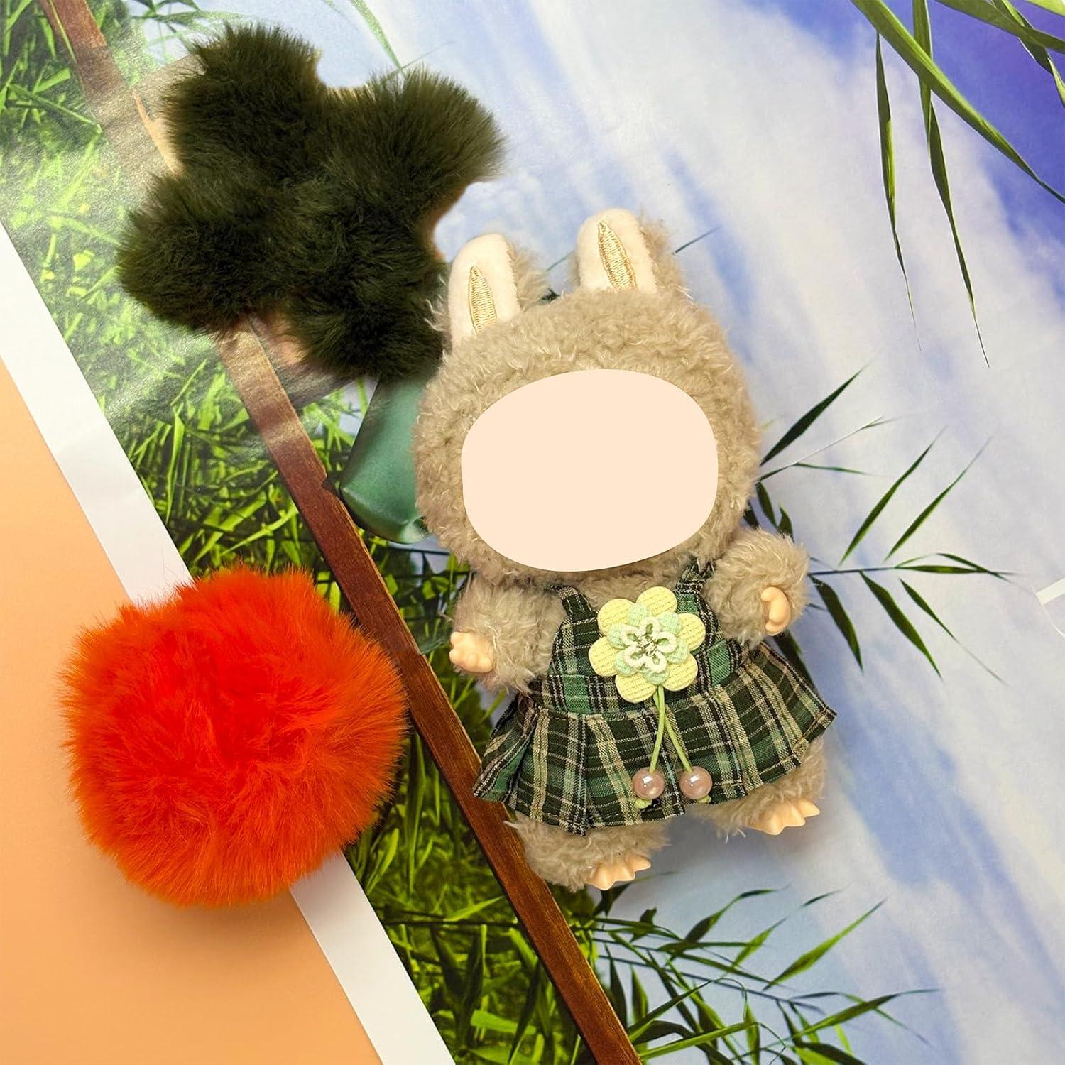 Vestido de Muñeca Bosque BADA-LNM Cuadrícula Verde 17cm