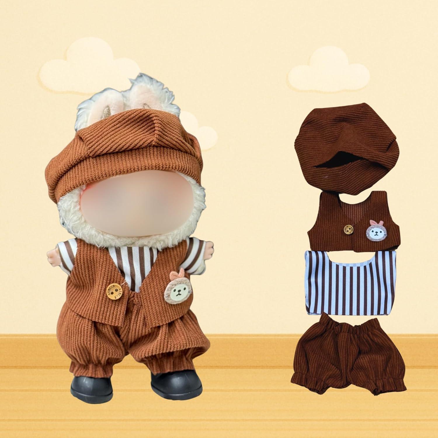 3 Conjuntos de Ropa para Muñecas Labubu 15-17 cm - Estilo Variado