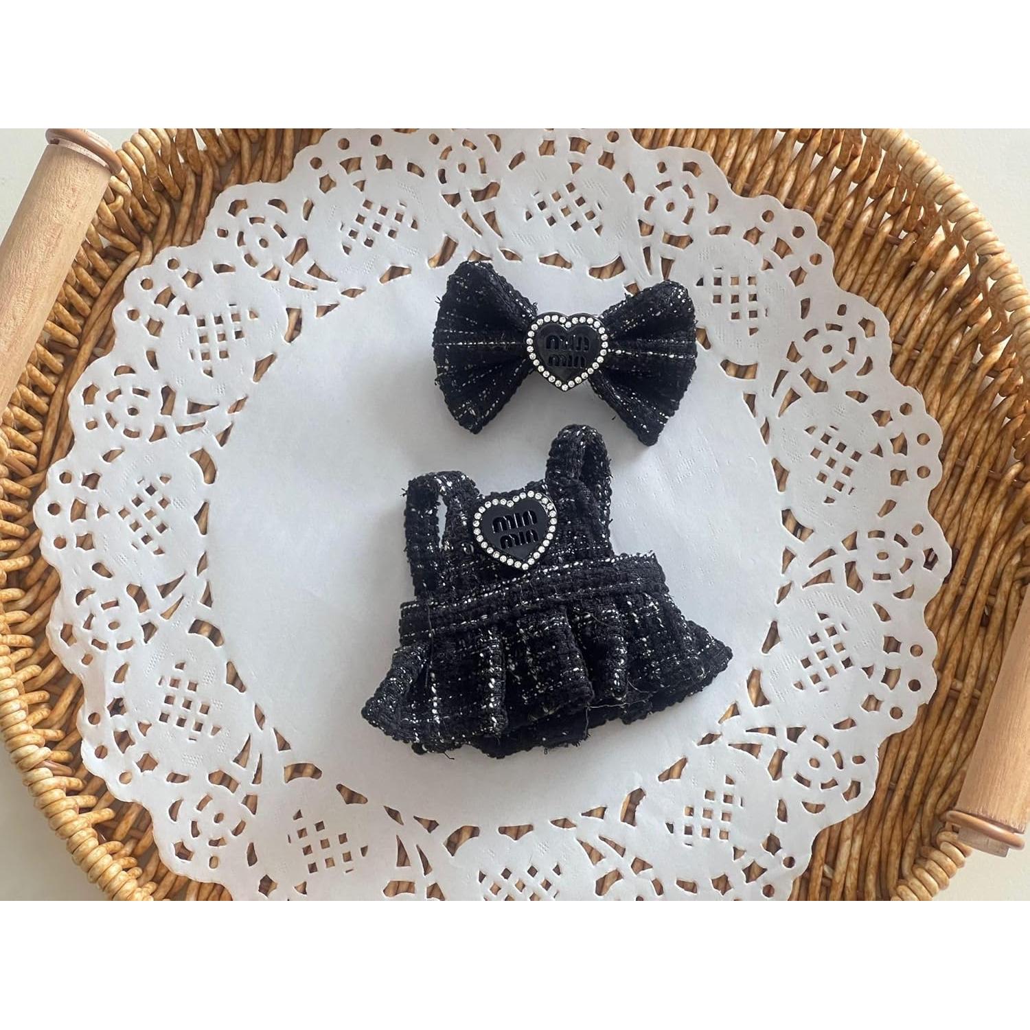 Ropa de lujo para muñecas 17cm Labb - Vestido y bolso negro