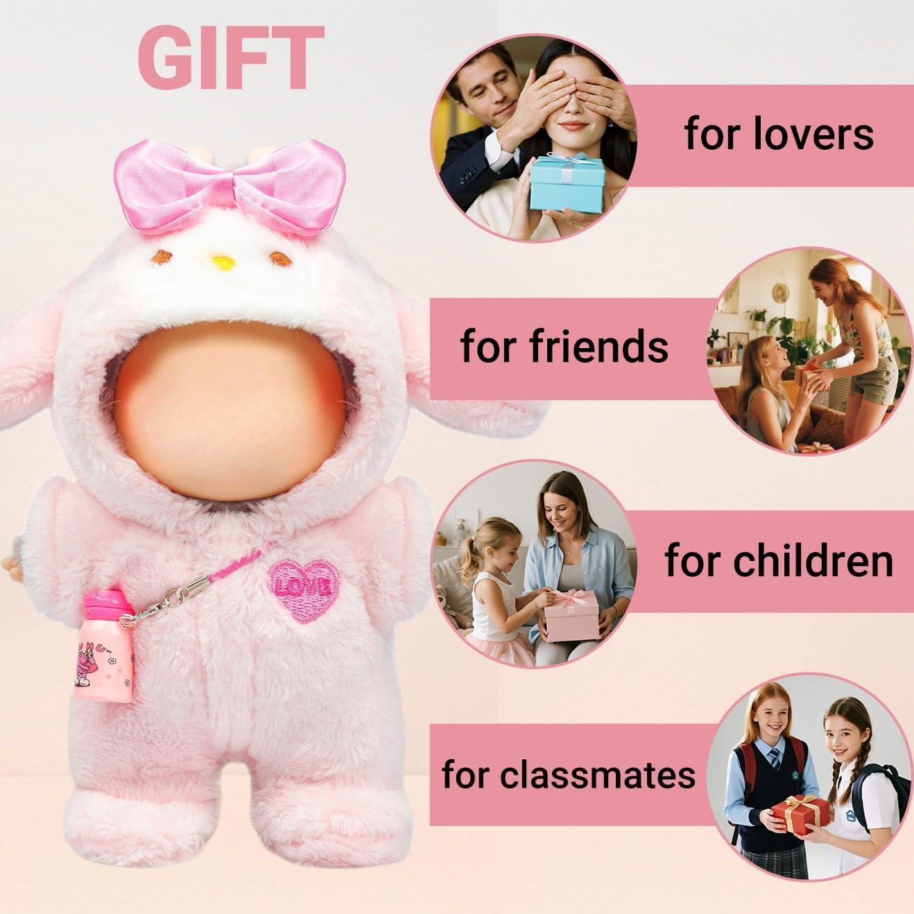 Conjunto Ropa de Muñeca 15-17cm Ariker Mono Conejo Rosa