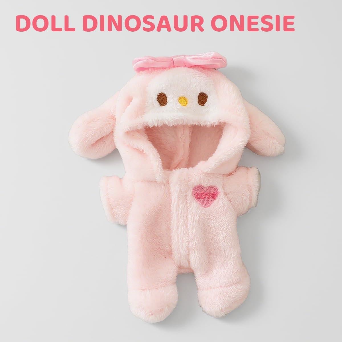 Conjunto de Ropa de Muñeca 17cm Labubu Estilo 5 Conejo Rosa