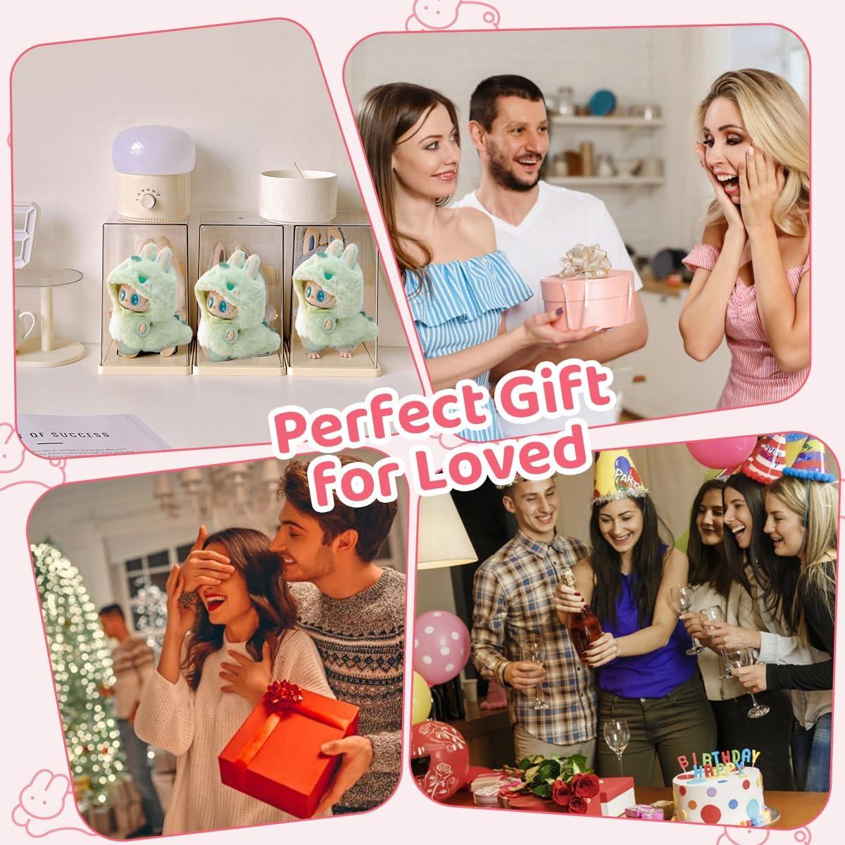 Conjunto de Ropa de Muñeca 17cm Labubu Estilo 5 Conejo Rosa