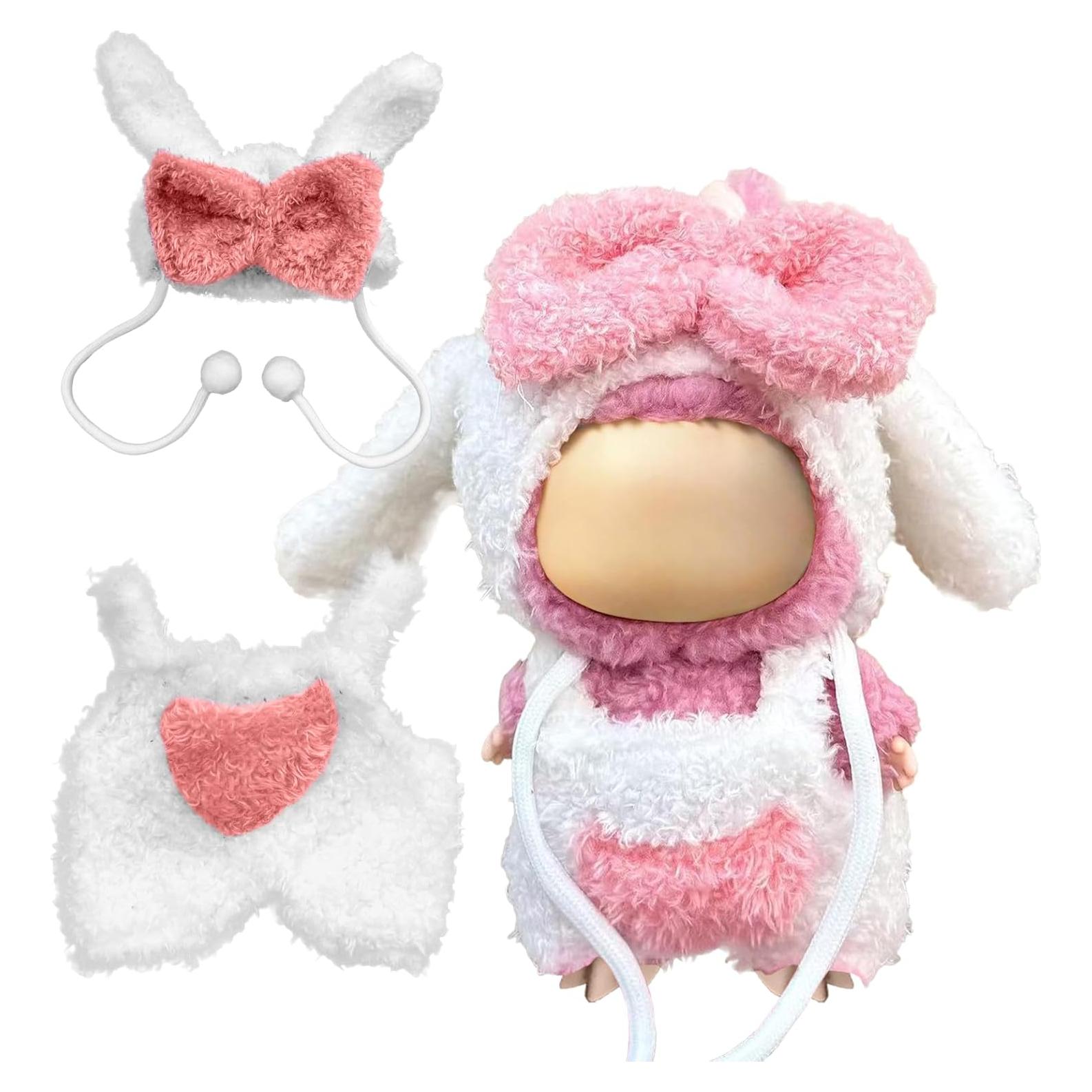 Conjunto de Ropa para Muñecas 17cm Hikyueo Sudadera y Falda Rosa