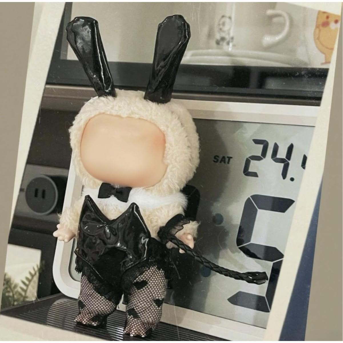 Conjunto de Ropa para Muñecas 17cm VVQUI - Diadema Conejo, Falda Cuero