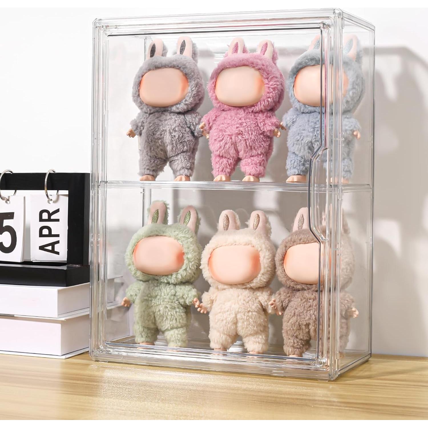 Caja de Exhibición Acrílica Wollibao para Figuras Labubu 35.5x26.7cm