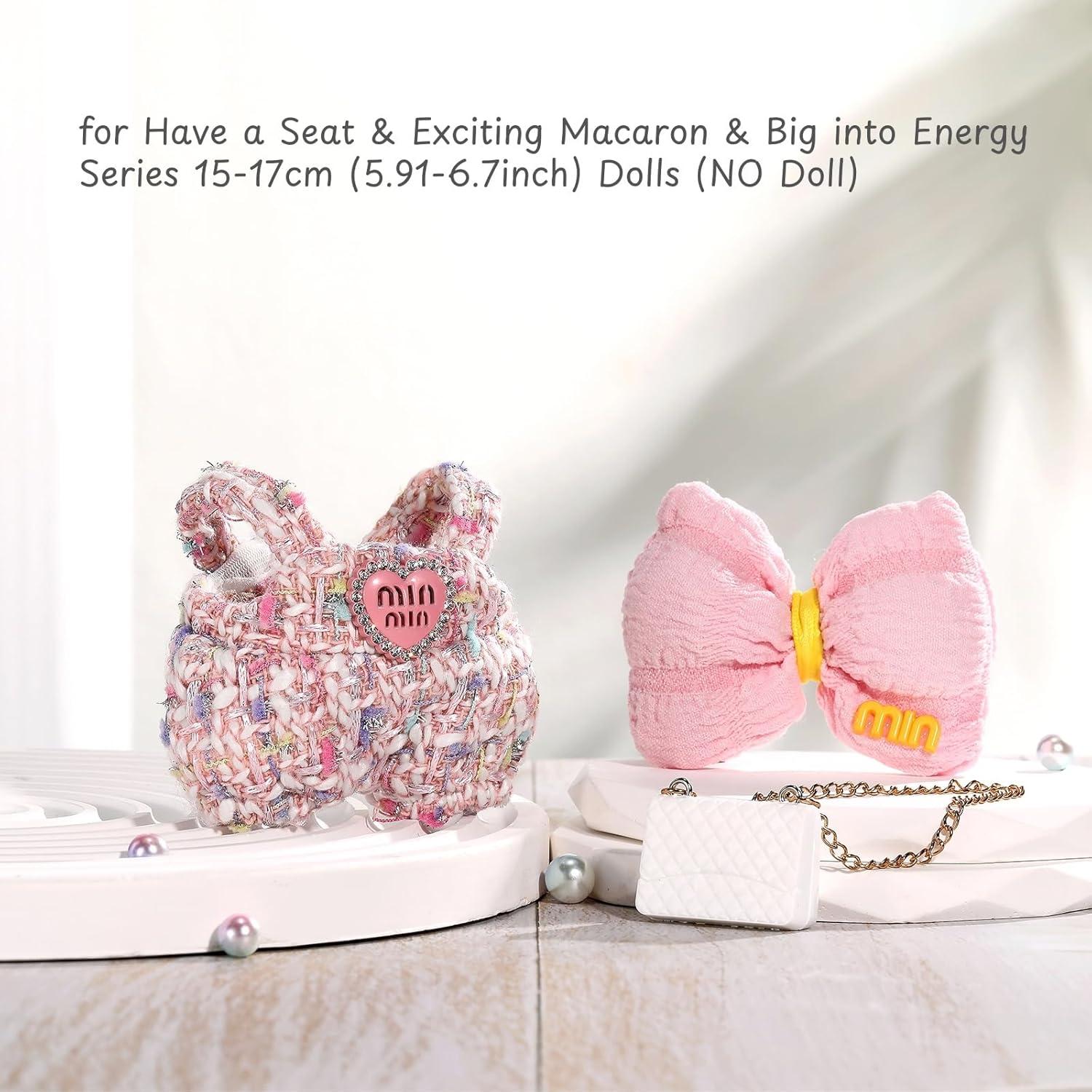 Ropa de muñeca ALTRJO 17cm Lujo Chic Vestido + Diadema + Bolsa