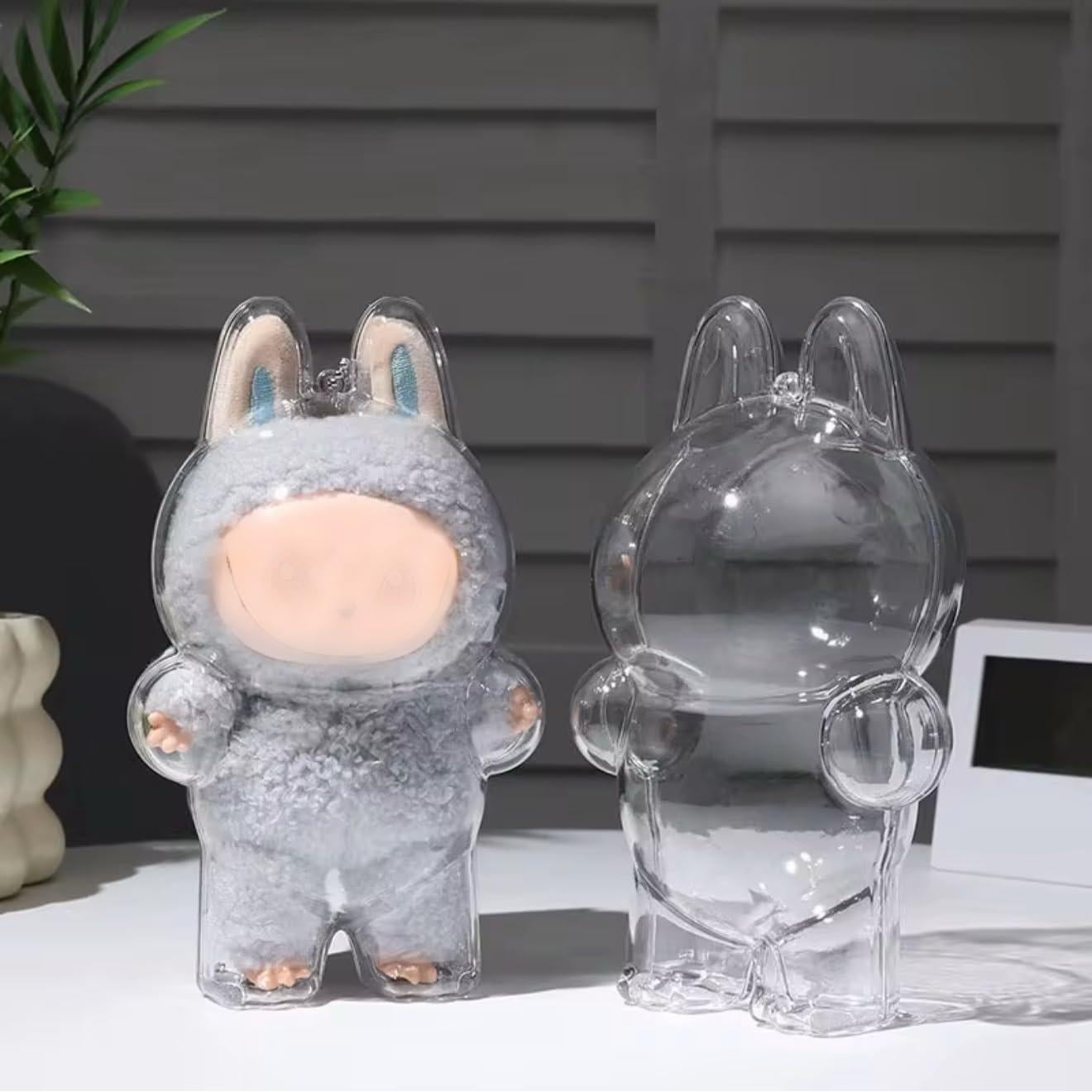 Funda Protectora Transparente LABUBU para Figuras de Pie