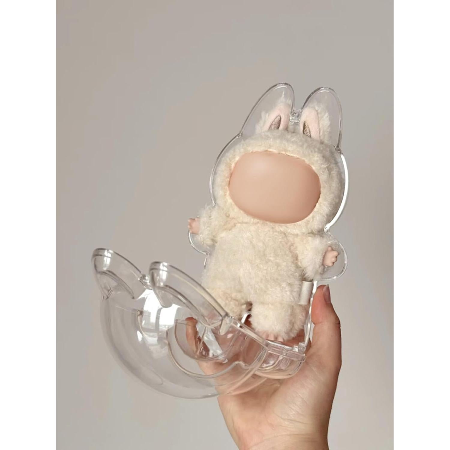 Funda Protectora Transparente LABUBU para Figuras de Pie