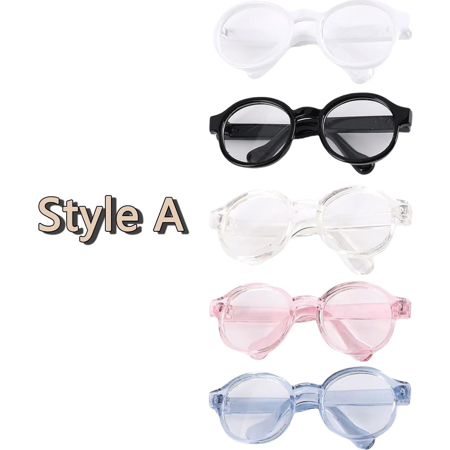 Juego de 5 Gafas para Muñecas Labubu - Estilo A, 10-17 cm