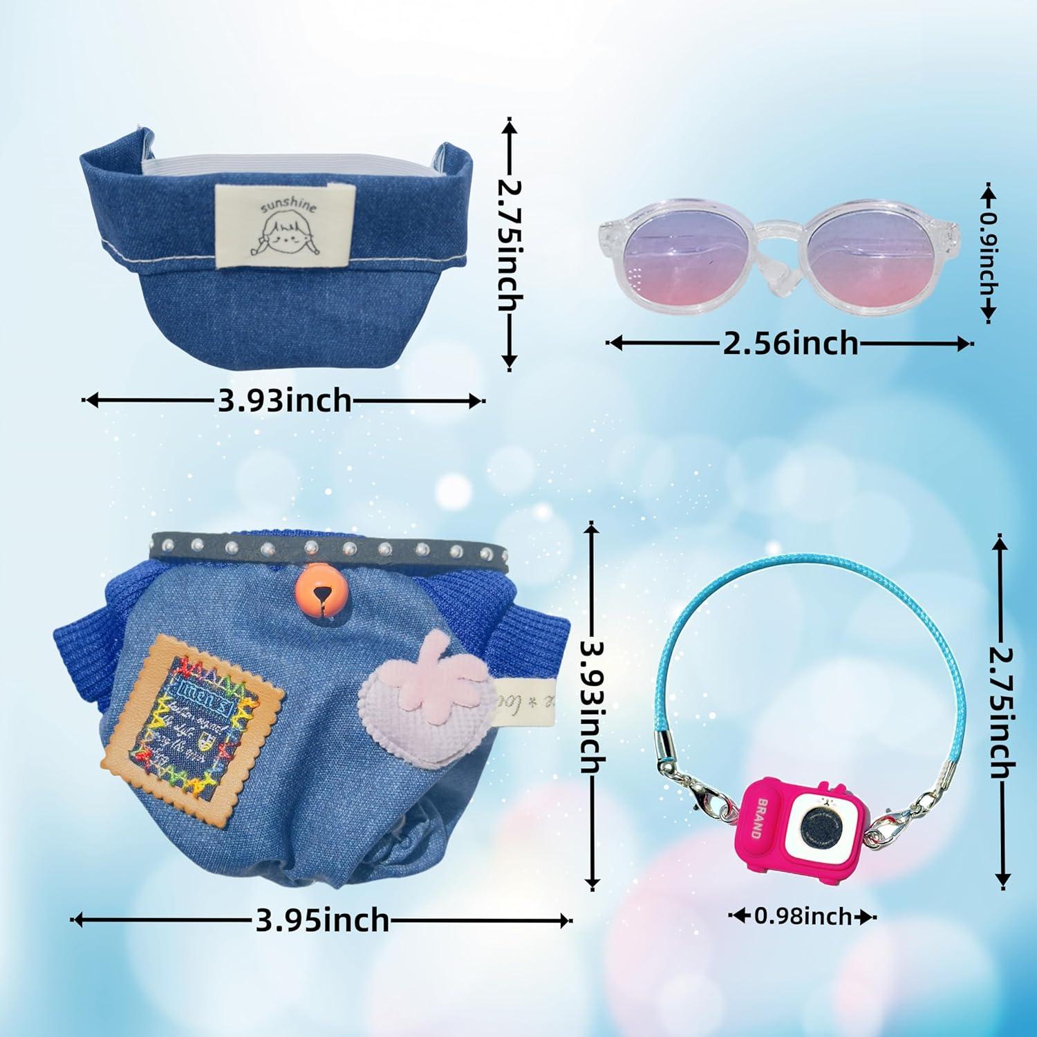 Conjunto de Ropa para Muñeca Labubu VeythKoveo 4 Piezas