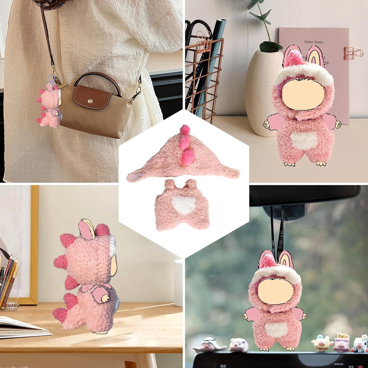 Ropa de Muñeca 17 cm LUFZFEU Traje Dinosaurio Rosa