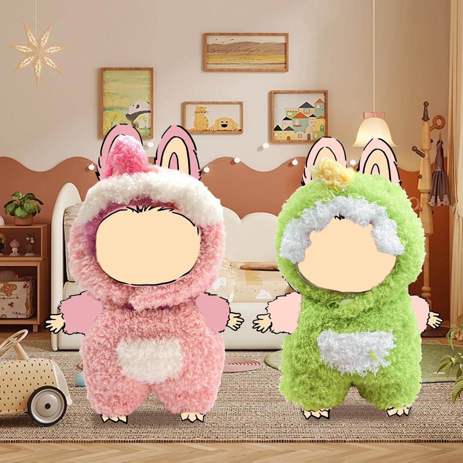 Ropa de Muñeca 17 cm LUFZFEU Traje Dinosaurio Rosa