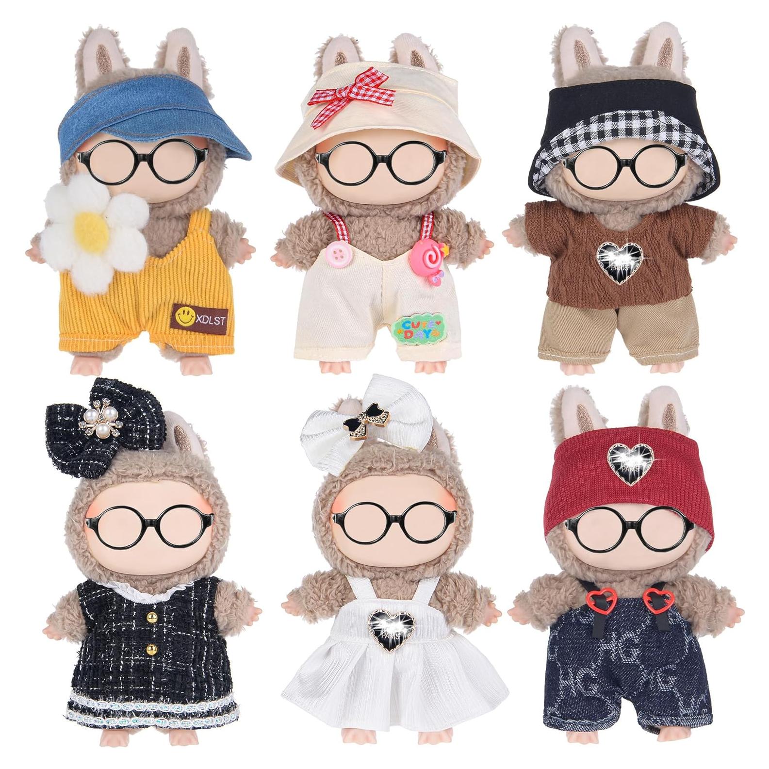 Conjunto de Ropa para Muñecas de Peluche 17cm Ebuddy - 6 Atuendos