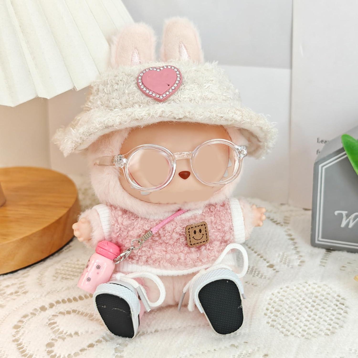 Conjunto de Ropa para Muñecas Labubu 17cm - 5 Piezas Rosa