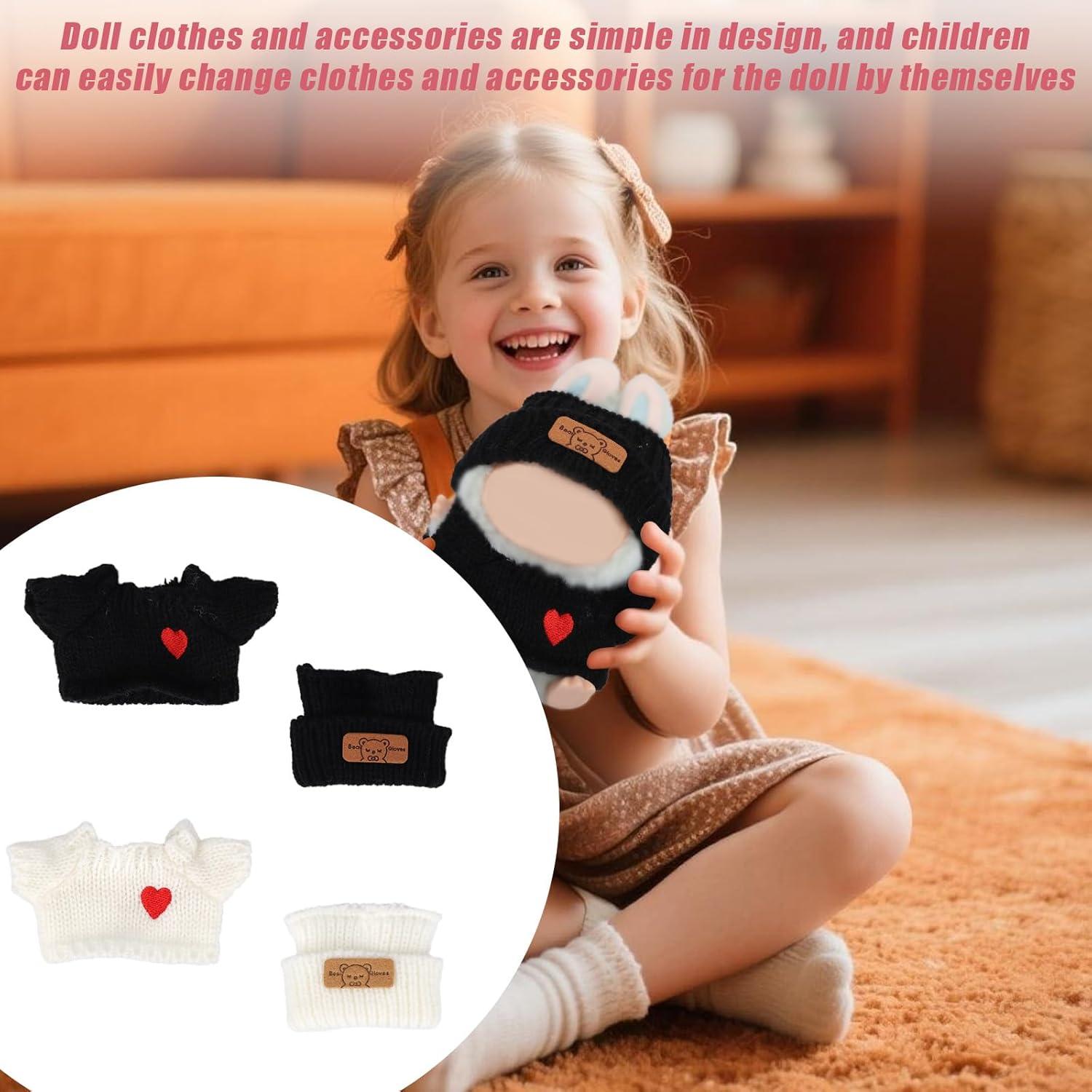 Conjunto de Ropa para Muñecas SAVITA - 2 Atuendos Blancos y Negros