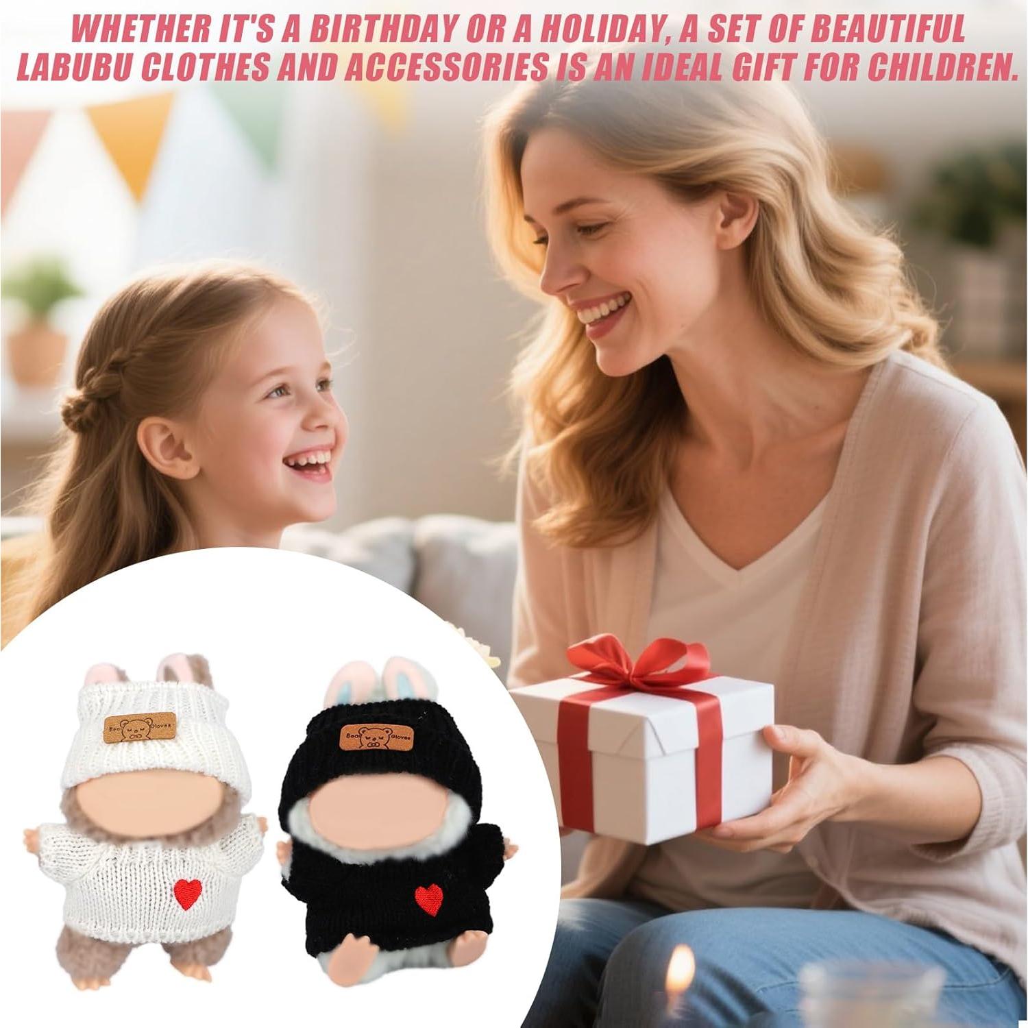 Conjunto de Ropa para Muñecas SAVITA - 2 Atuendos Blancos y Negros