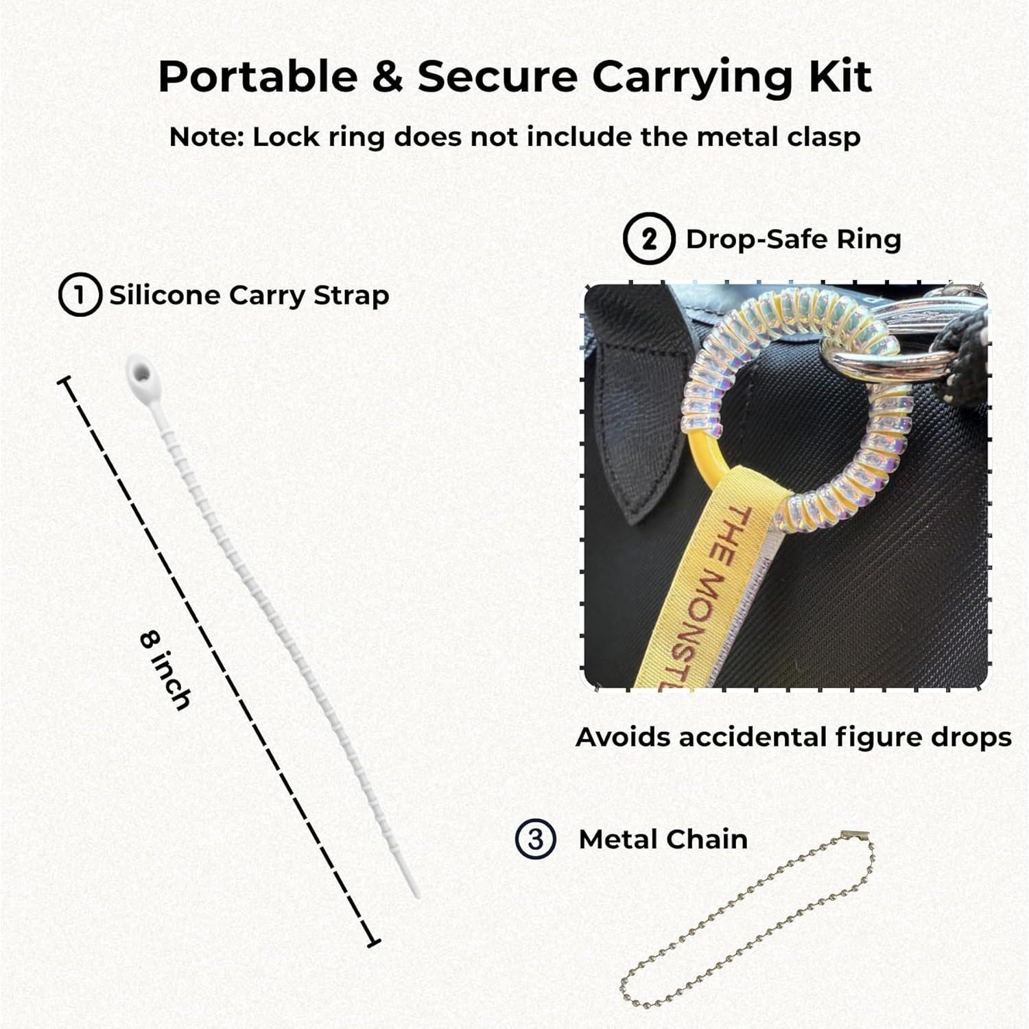 Funda Protectora Acrílica Labubu Edición de Pie con Correa