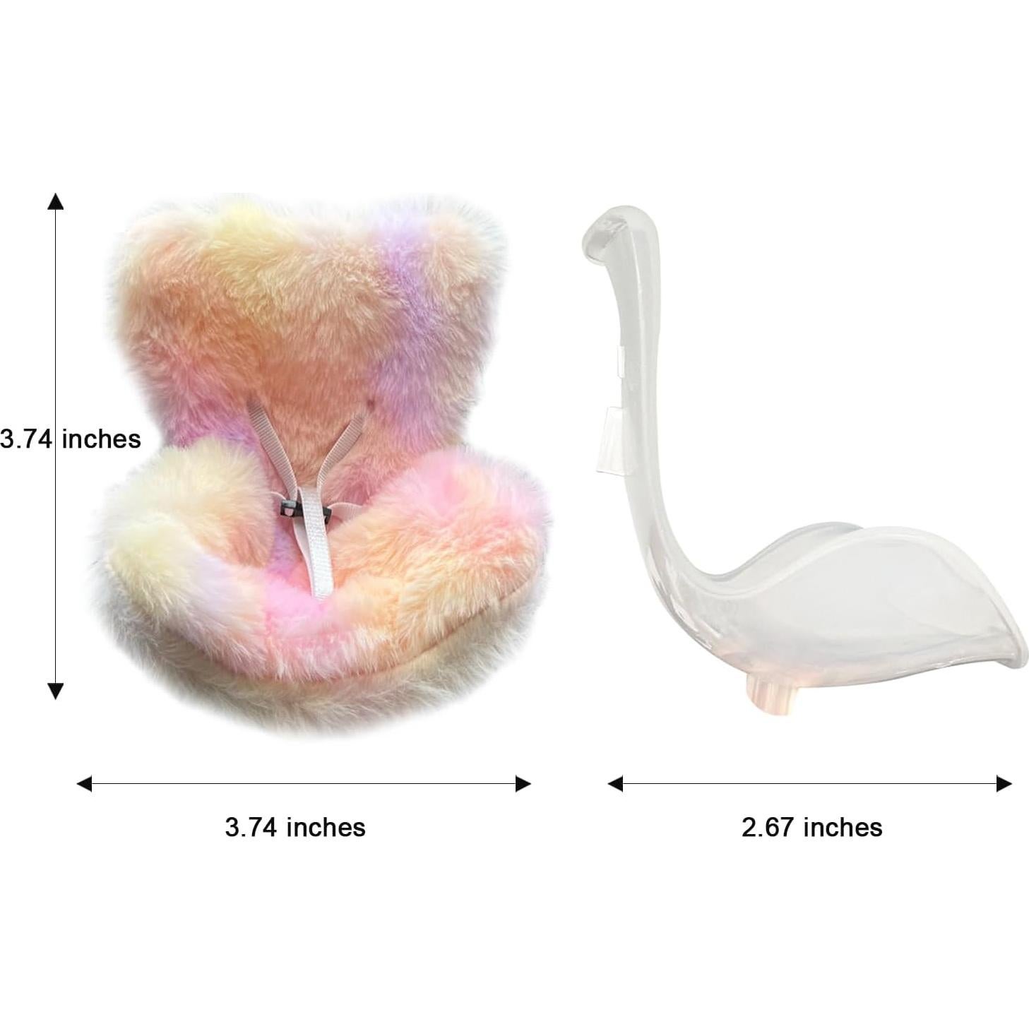 Asiento para Auto Pop Mart Labubu 15cm/17cm Amarillo-Rosa