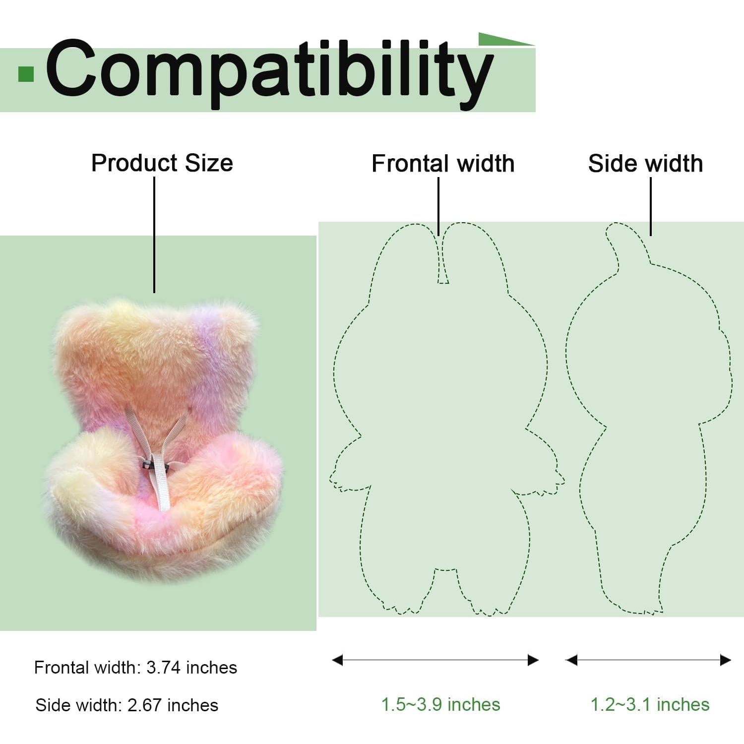 Asiento para Auto Pop Mart Labubu 15cm/17cm Amarillo-Rosa