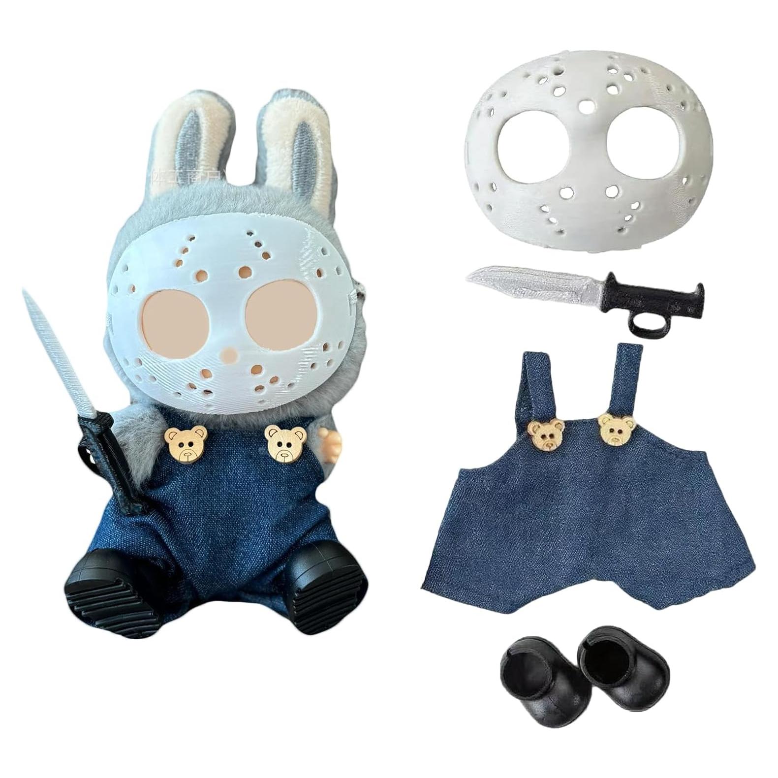 Conjunto de Ropa de Muñeca Halloween Labubu 15-17cm Disfraz