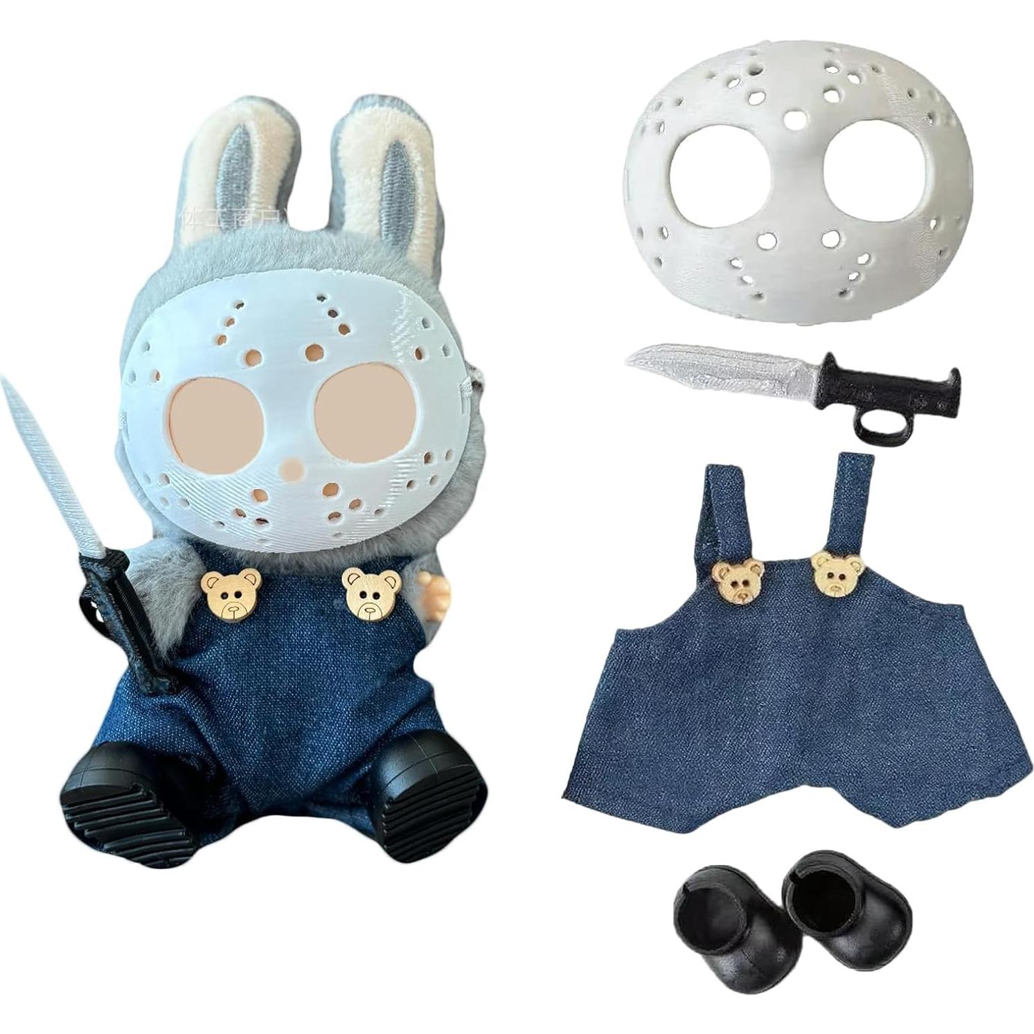 Conjunto de Ropa de Muñeca Halloween Labubu 15-17cm Disfraz