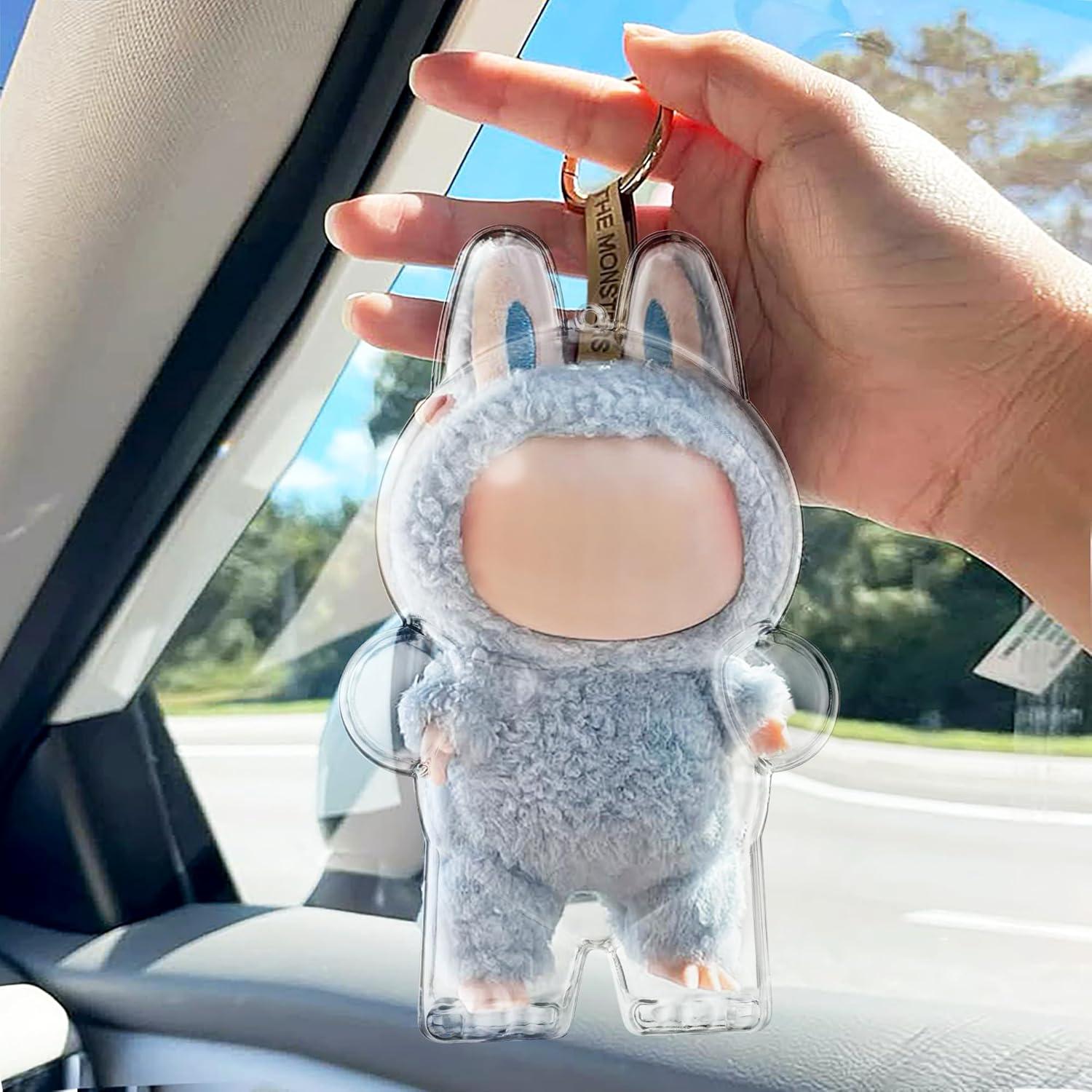 Llave de bolsa transparente LABUBU para muñeca de peluche