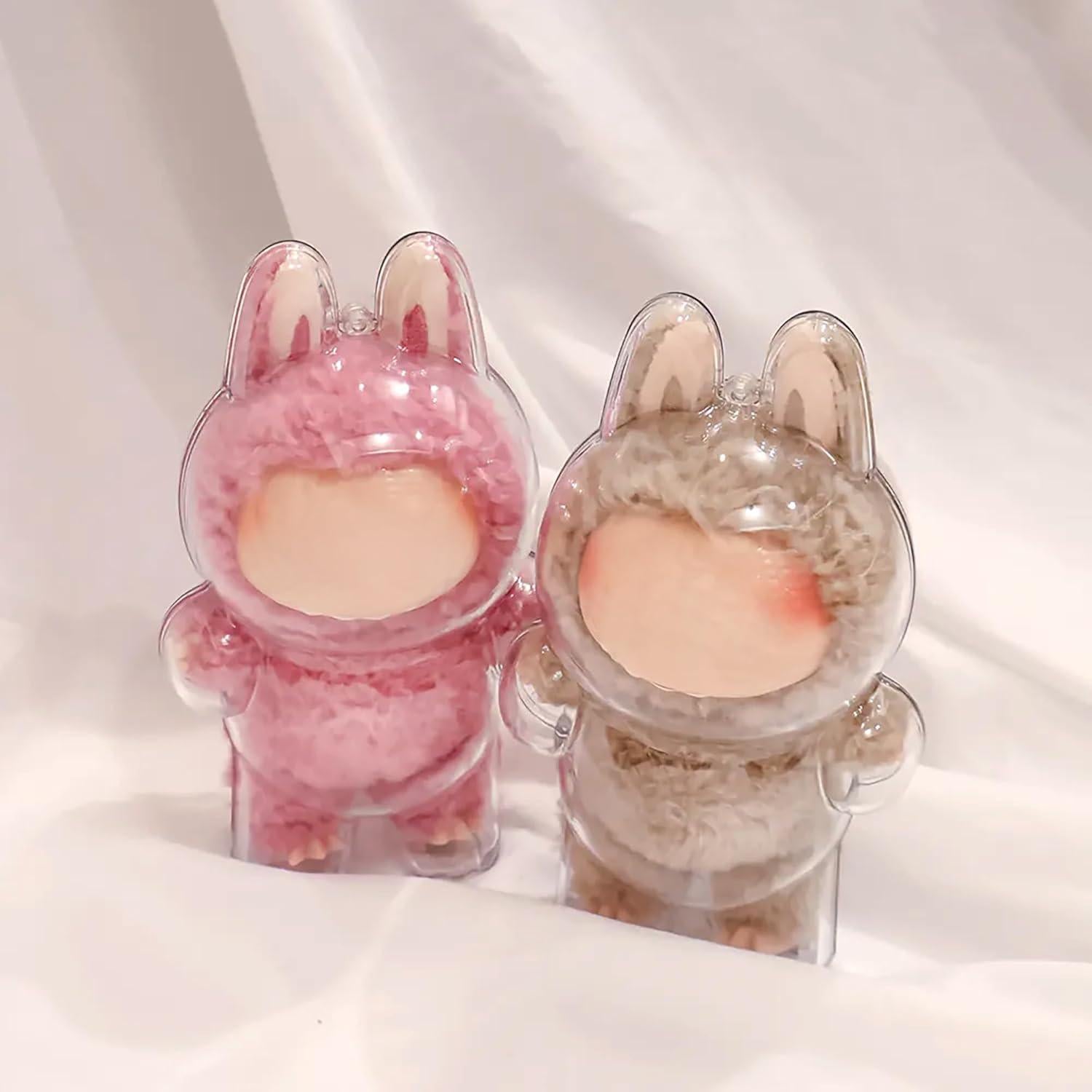 Llave de bolsa transparente LABUBU para muñeca de peluche