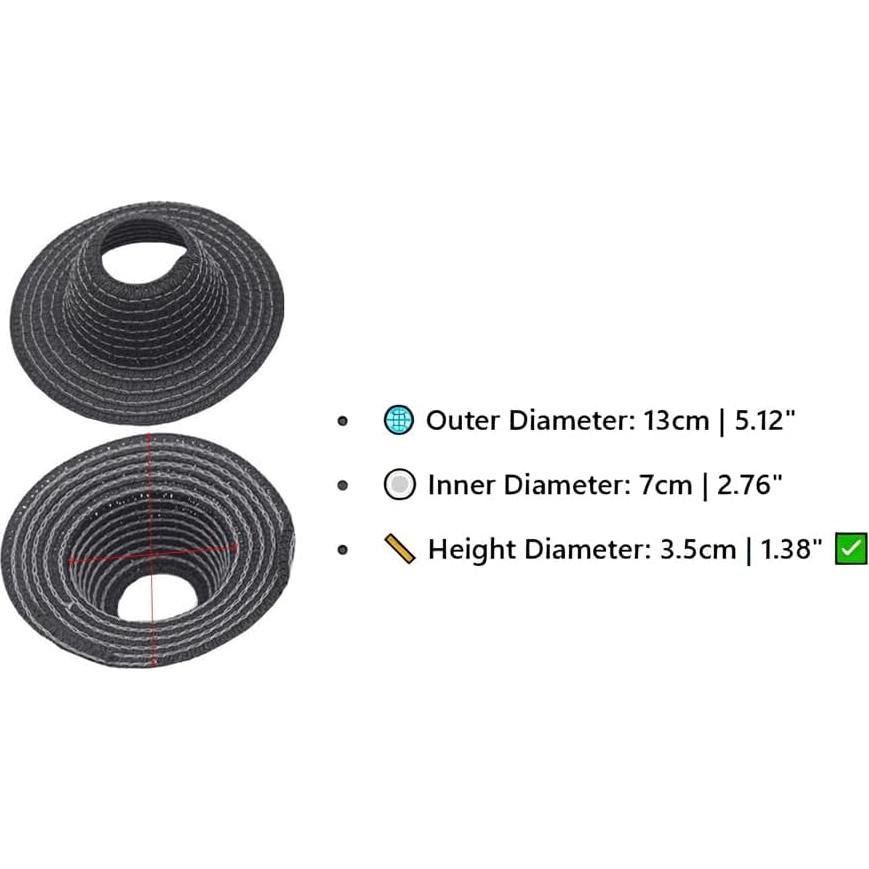 3PCS Wavy Style Colorful Hat Accessories for Labubu Doll Doll – for 17cm Vinyl Dolls – Natural Straw, 13cm Outer, 7cm Inner Diameter – Fits Blind Box & 2nd Gen Dolls (Set 3)