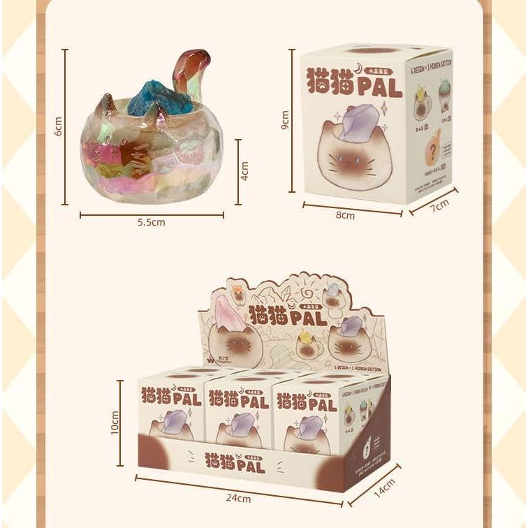 Caja Sorpresa Figuras Gato Cristal Diamante Bontoujour