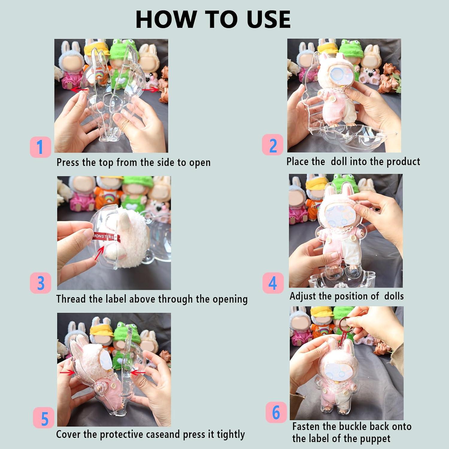 Funda Protectora Acrílica Labubu para Muñeca HiOKOU