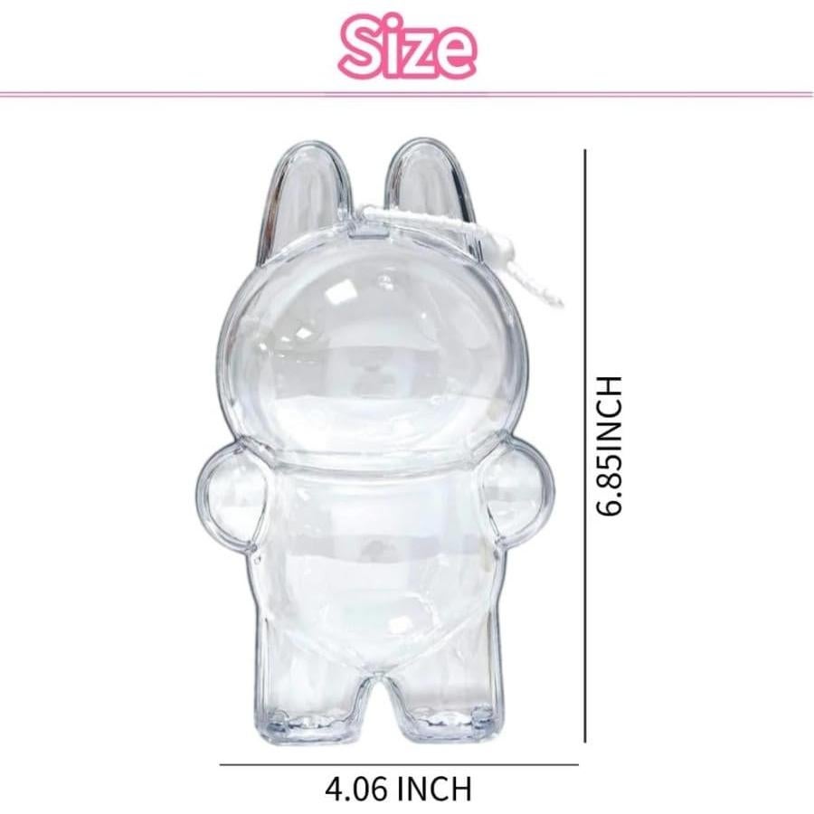 Clear Protective Acrylic Display Case Suitable for 3.0 Big into Energy – with Anti-Lost Silicone Strap with 360° Visibility, Dustproof & Durable Showcase Accessory (A- Big into Energy Series)