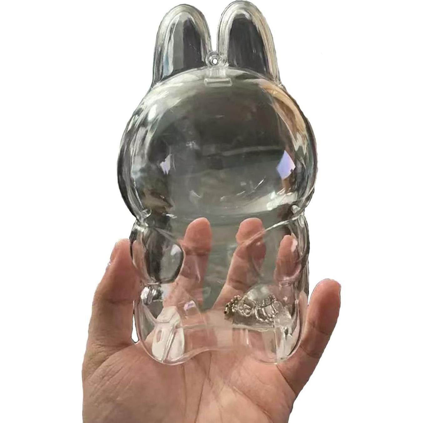 Funda Protectora Acrílica 360° para Muñeca Labubu - Modelo Sentado