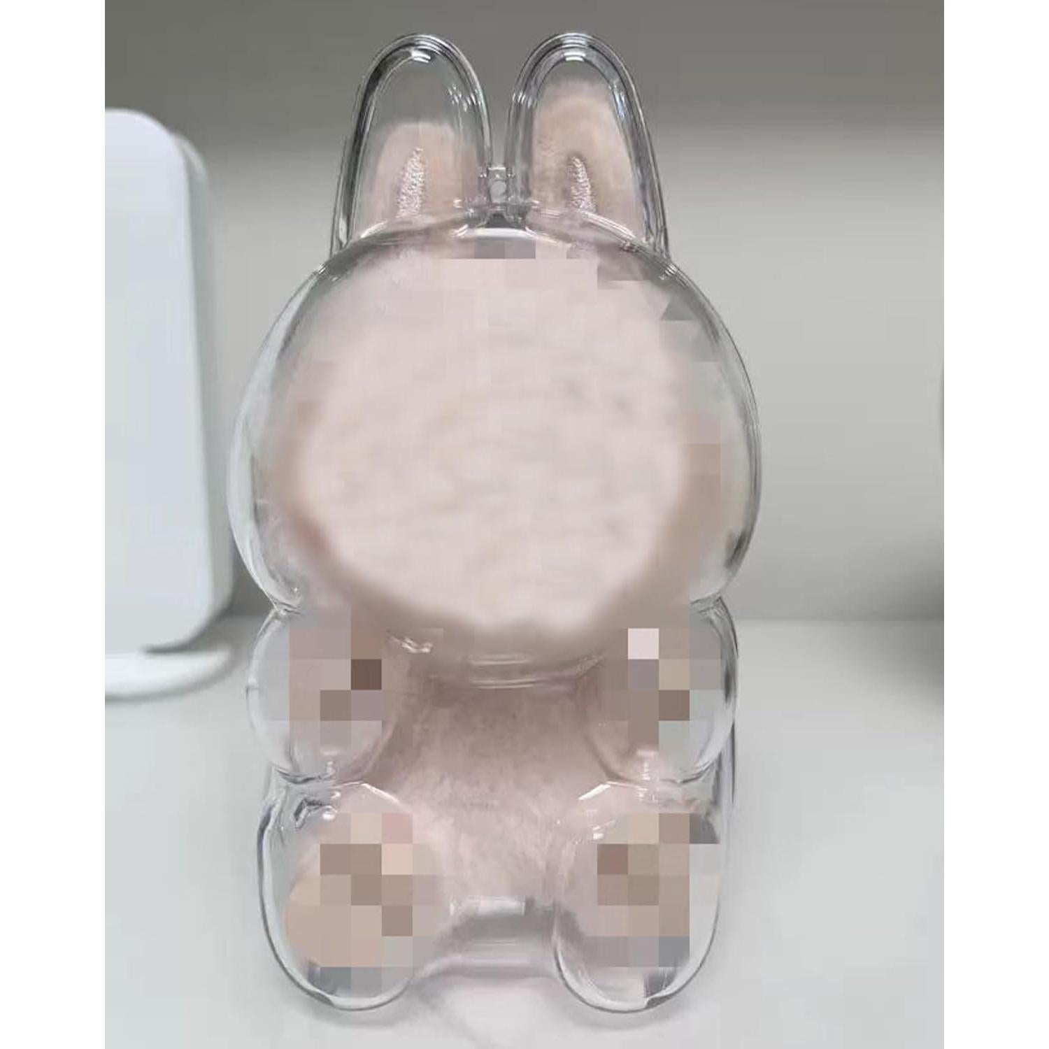 Funda Protectora Acrílica 360° para Muñeca Labubu - Modelo Sentado