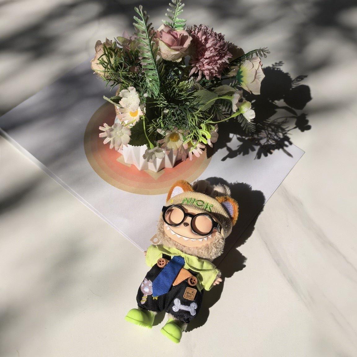 Ropa de muñeca Labubu - Conjunto zorro 6 piezas 17 cm