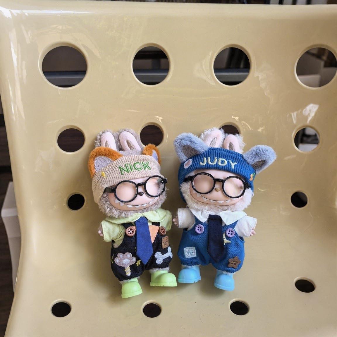 Ropa de muñeca Labubu - Conjunto zorro 6 piezas 17 cm